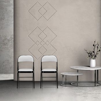 Silla de piel sintética  blanco