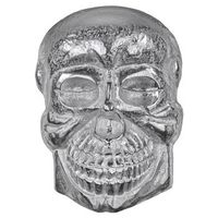 escultura de calavera 42x30 cm plata womo-design