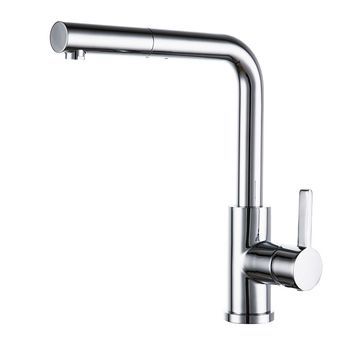 Kibath Grifo Cocina Extraible Monomando Zie Acabado Cromo Brillo Fabricado En Latón