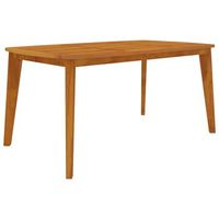 mesa de jardin  mesa de exterior madera maciza de acacia 160x90x75 cm
