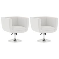 taburetes de cocina 2 unidades cuero artificial blanco vidaxl