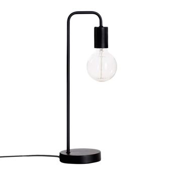 Lámpara de mesa de hierro fundido en negro ø13x45 cm