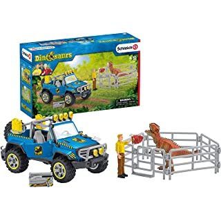 Schleich -  Todoterreno Con Asentamiento De Dinosaurios 41464