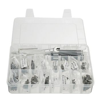 GEPRC Caja de tornillos universal 460PCS M2 M3 Tornillos de cabeza redonda con 2PCS destornilladores Herramienta de bric