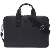 lacoste bolso de mano bolso para portatil chantaco de cuero negro para hombre