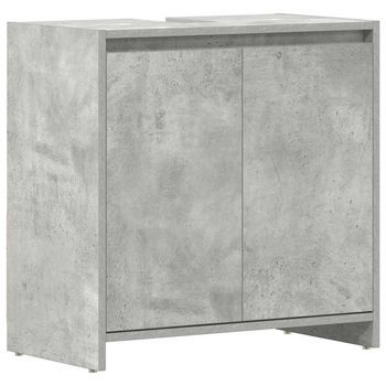 Armario De Baño Madera Contrachapada Gris Hormigón 60x33x61 Cm Vidaxl