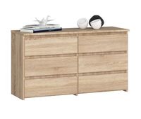 comoda cl100 akord 6 cajones color roble sonoma 100cm