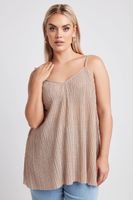 limited collection top textura rosa metalizado de tirantes mujer curvy y tallas grandes limited collection