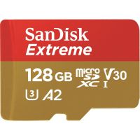 sandisk extreme microsdxc 128 gb a2 clase 10 v30 uhs-i  adaptador