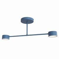 plafon de techo tanfa azul 2 luces