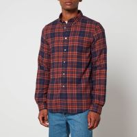 ps paul smith plaid cotton-flannel shirt - l