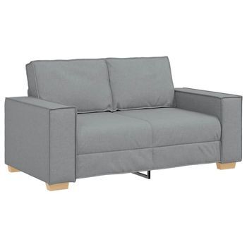 Sofá De 2 Plazas De Tela Gris Claro, 160x78x84 Cm Vidaxl
