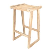 taburetes para isla de cocina de teca y ratan natural 66 cm