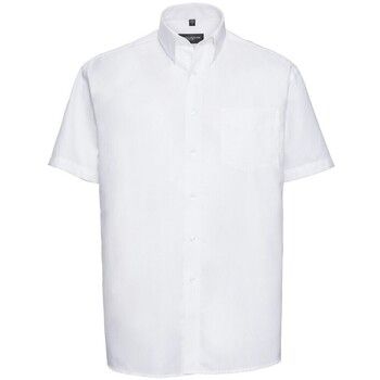 Russell Collection Camisa manga corta Oxford para hombre