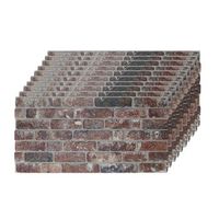 set de 10 paneles decorativos efecto ladrillo rustico 100x50cm