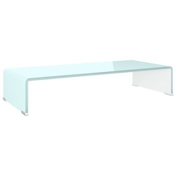 Mueble Tv | Mueble De Salón | Armario Tv/elevador De Monitor Cristal Verde 70x30x13 Cm