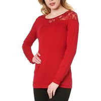 cafe noir camiseta manga larga jt832 para mujer