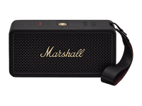 altavoz inalambrico - marshall middleton ii bluetooth 30 h autonomia microfono integrado ip67 black and brass