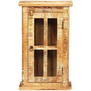 Armario De Pared De Madera Maciza Reciclada 44x21x72 Cm