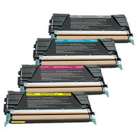 lexmark c734a1kgyg full set original toners 4 pack