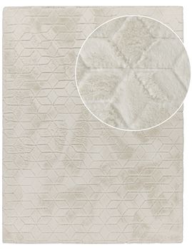 Alfombra de piel Arnia crema 60x100 cm