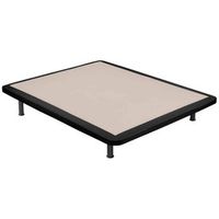 base tapizada poli-piel reforzada 5 barras transversales - negro - 105x182cm