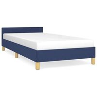 estructura de cama con cabecero sin colchon tela azul 100x200cm vidaxl