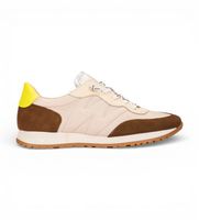 wonders para mujer a-4802 zapatillas de piel towanda02 beige 36 plano cordones casual