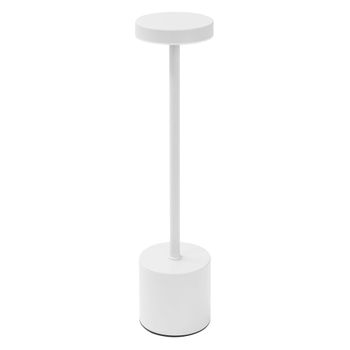 Lámpara led blanca táctil ø8x34,5cm regulable y recargable con usb-c