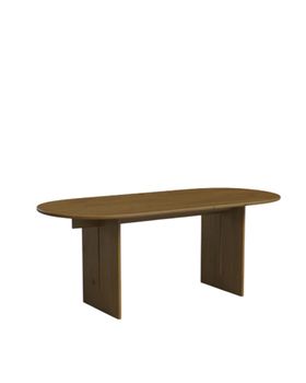 Mesa de comedor de madera de abeto en color marrón 180 cm