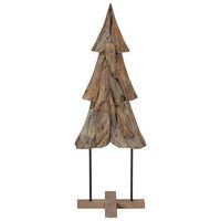 arbol de navidad  decoraciones de navidad marron 121 cm madera de teca maciza