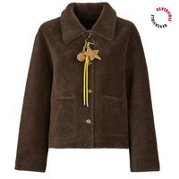oakwood abrigo virginia lilly fur para mujer