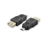 adaptador usb 20 micro b macho a usb a hembra otg negro rohs