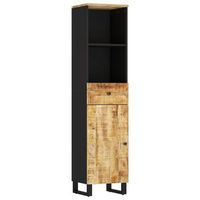 mueble de bano  armario de bano madera maciza de mango 38x33x160 cm