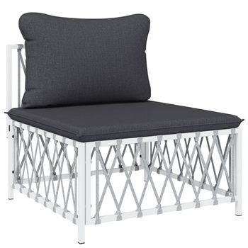Conjunto De Salón De Patio (con Cojines, Acero Blanco)