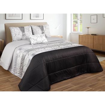 Colcha Edredón de acolchado fino cristal 250×260 cms + 3 cojines a juego con relleno para entretiempo,Colcha decorar tu dormitorio para Cama 135cm/ 150cm