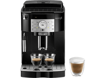Cafetera superautomática - De'Longhi Magnifica S ECAM22.113.B, 1450 W, 15 bar, Molinillo integrado, Sistema Thermoblock, Vaporizador, Negro
