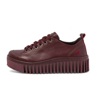 Art para mujer. 115351167003_008 Zapatillas de piel Brighton granate (42), 3 a 5cm, Cordones, Casual