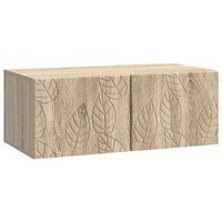 mueble de tv de pared 785 x 31 cm roble sonoma vidaxl
