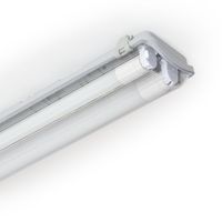 ledkia pantalla estanca 120cm ip65 con dos tubos led cristal 18w 140lmw 4000k blanco neutro