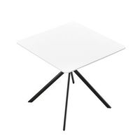 mesa de comedor ankara para 2 personas tablero de mdf lacado 78 x 78 x 75 cm - blanco encasa