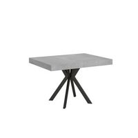 mesa extensible 90x120224 cm dolcezza cemento patas antracita