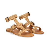 casadei sandalias planas mujer - marron talla 38