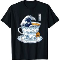 vincent trinidad camiseta manga larga the great kanagawa tea para mujer