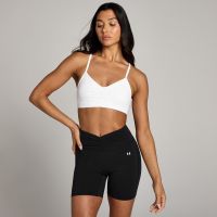 sujetador deportivo con parte delantera fruncida tempo para mujer de mp - blanco - s
