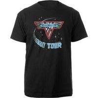 van halen camiseta manga larga 1980 tour para mujer