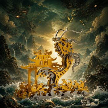 MOKR Yu-yue-long-men, rompecabezas metálico 3D con forma de dragón, un desafío mental para adultos, modelo para construir uno mismo, ideal como regalo de cumpleaños.