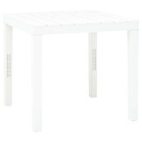 mesa de jardin de plastico blanco 78x78x72 cm vidaxl