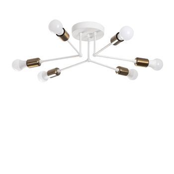 Lámpara De Techo Sparrow-1232 Blanco Metal 60x60x16 Cm