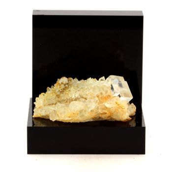 Fluorita Y Cuarzo - Pierre Natural De Francia, Langanac - Colección De Minerales Raros | 73.0 Ct - Certificado De Autenticidad Incluido | 41 X 35 X 16